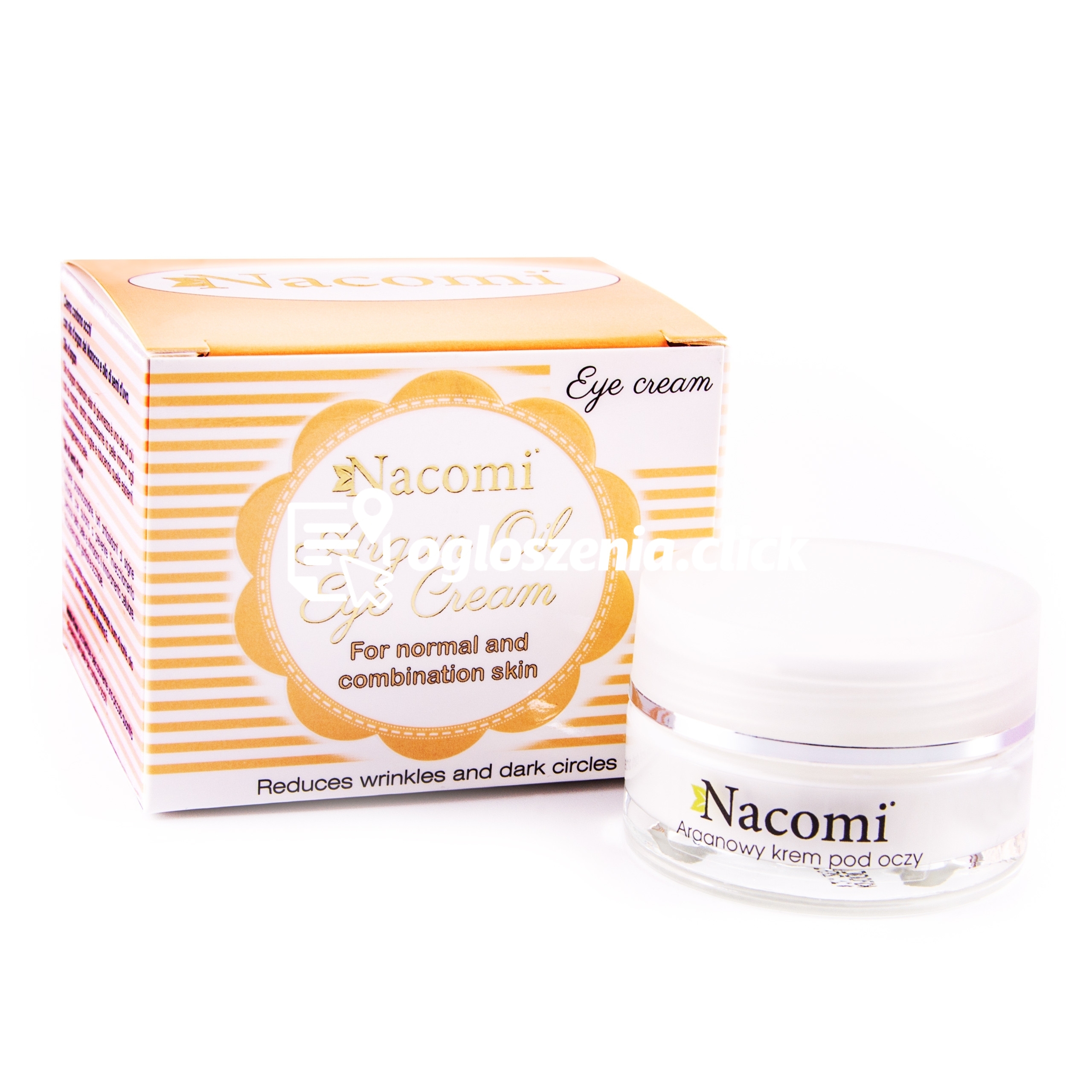 Zdjęcie produktu Nacomi Argan Oil Eye Cream - krem arganowy pod oczy cera normalna i tlusta, 15ml