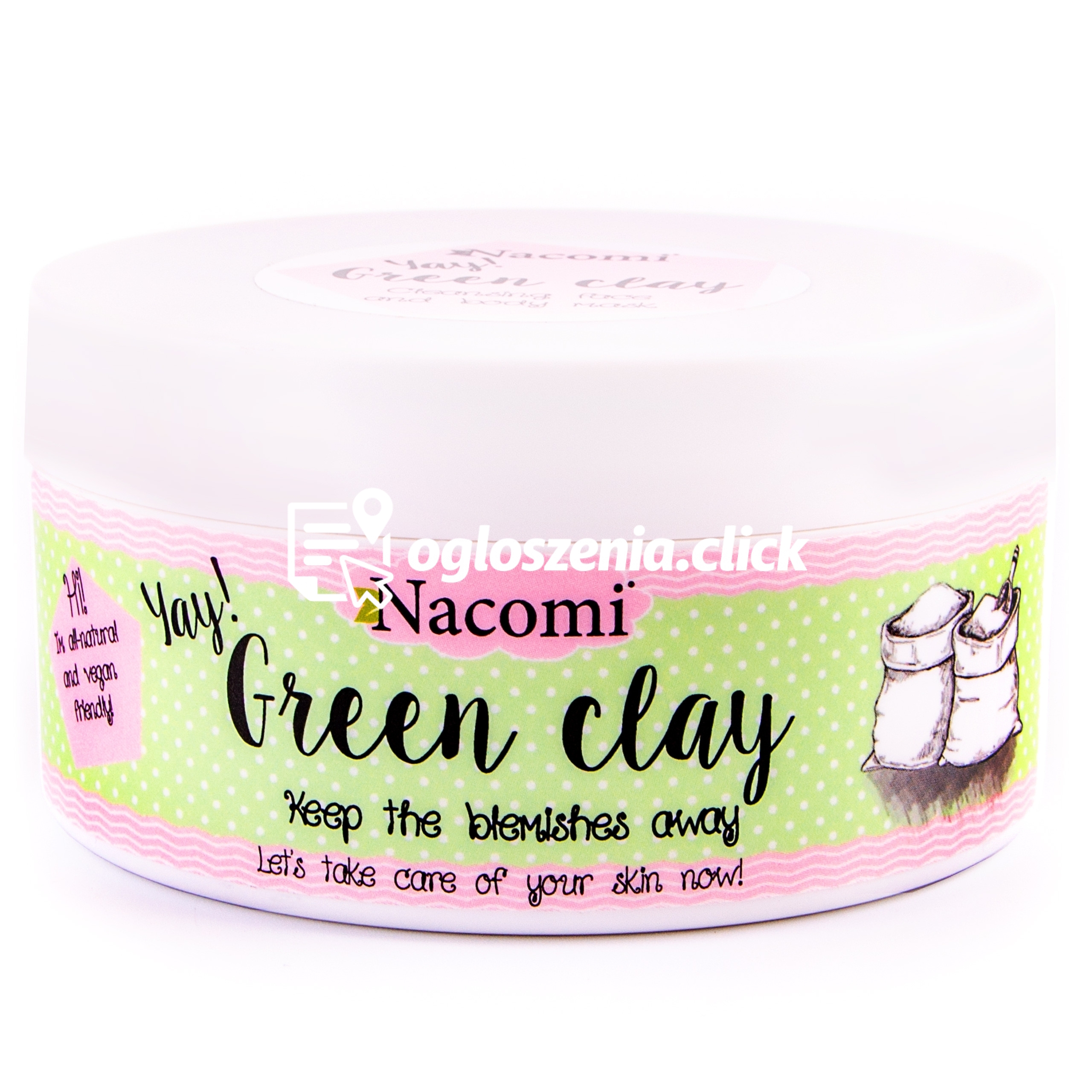 Zdjęcie produktu Nacomi Green Clay zielona glinka maseczka oczyszczajaca 65g
