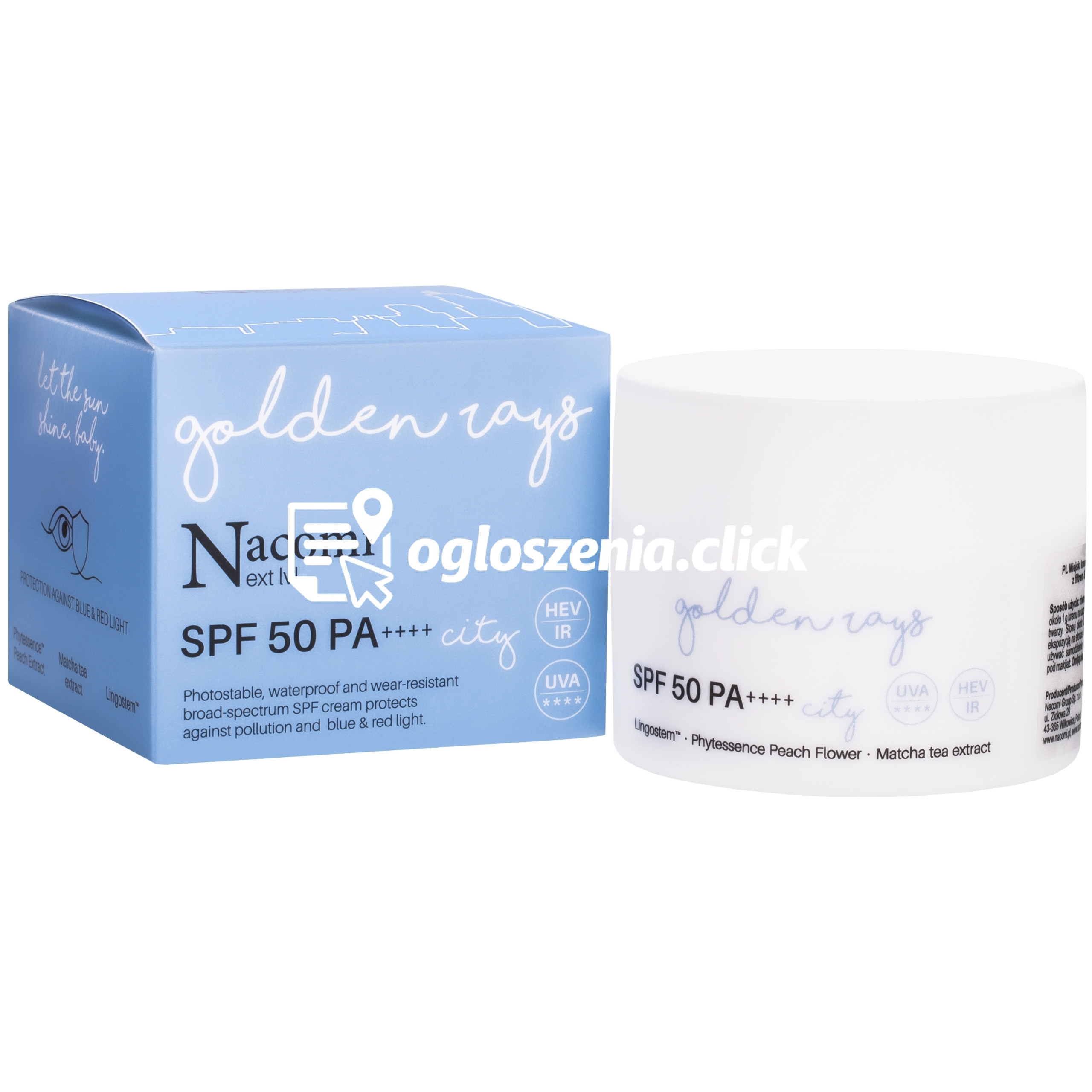 Zdjęcie produktu Nacomi Next Level City – krem do twarzy SPF 50, ochrona przed promieniami UV, 50 ml