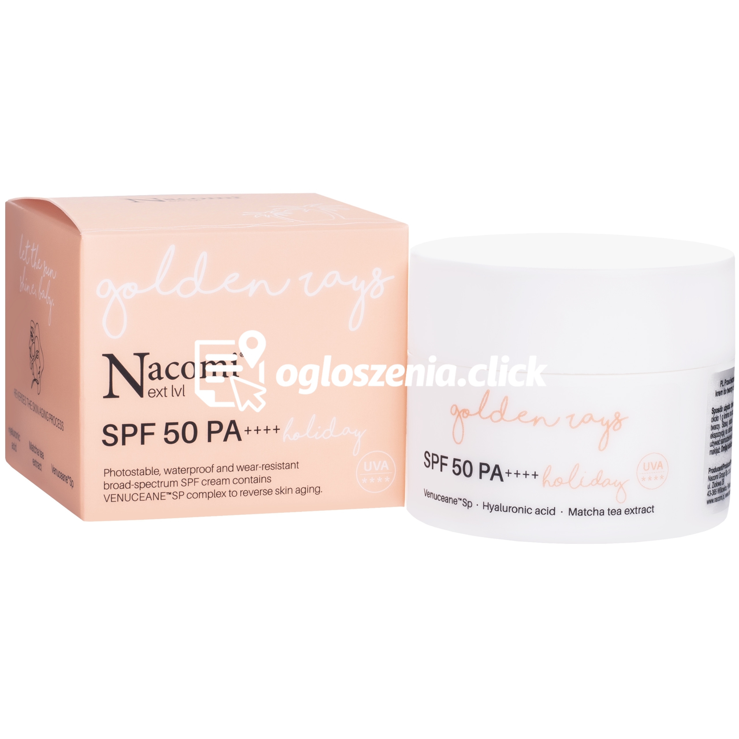 Zdjęcie produktu Nacomi Next Level Holiday – przeciwzmarszczkowy krem do twarzy z filtrem SPF 50, 50 ml