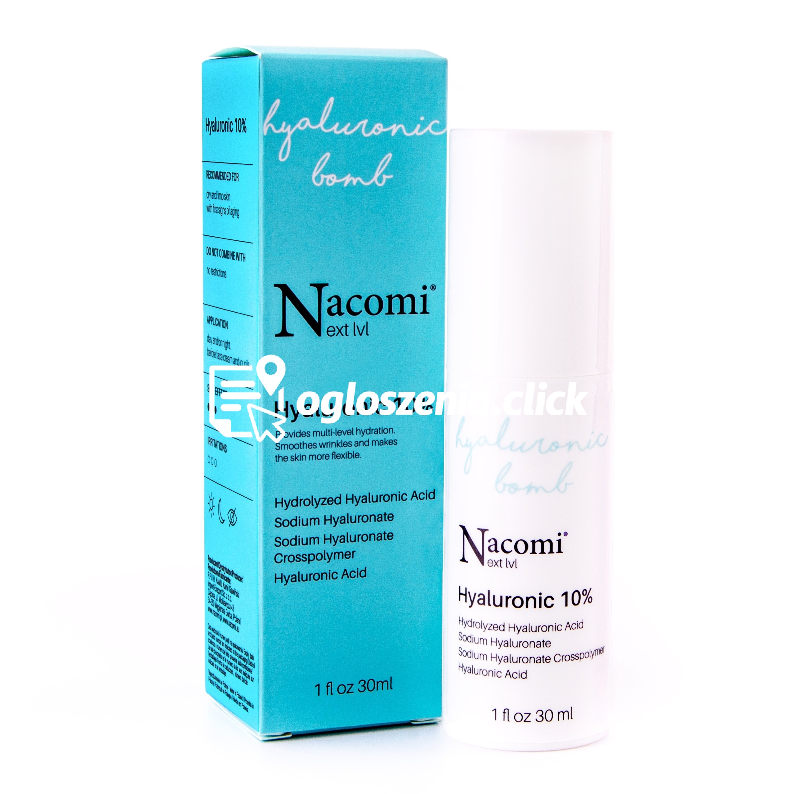Zdjęcie produktu Nacomi Next Level Hyaluronic 10% - nawilzajace serum z kwasem hialuronowym, 30ml