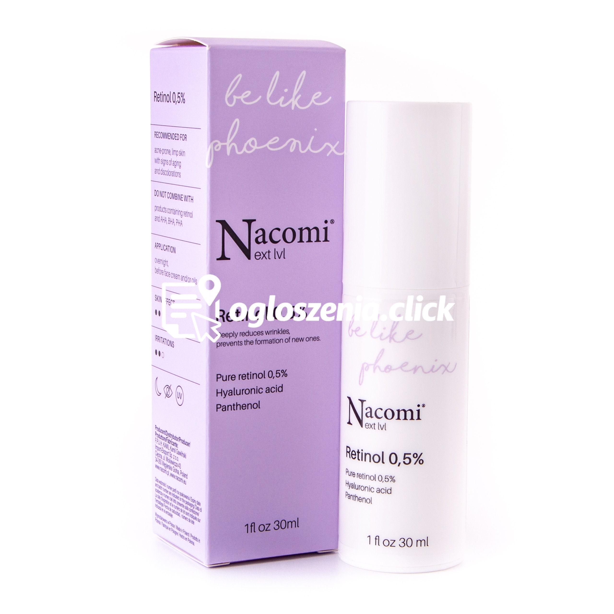 Zdjęcie produktu Nacomi Next Level Be Like Phoenix Retinol 0,5% Serum do twarzy 30ml