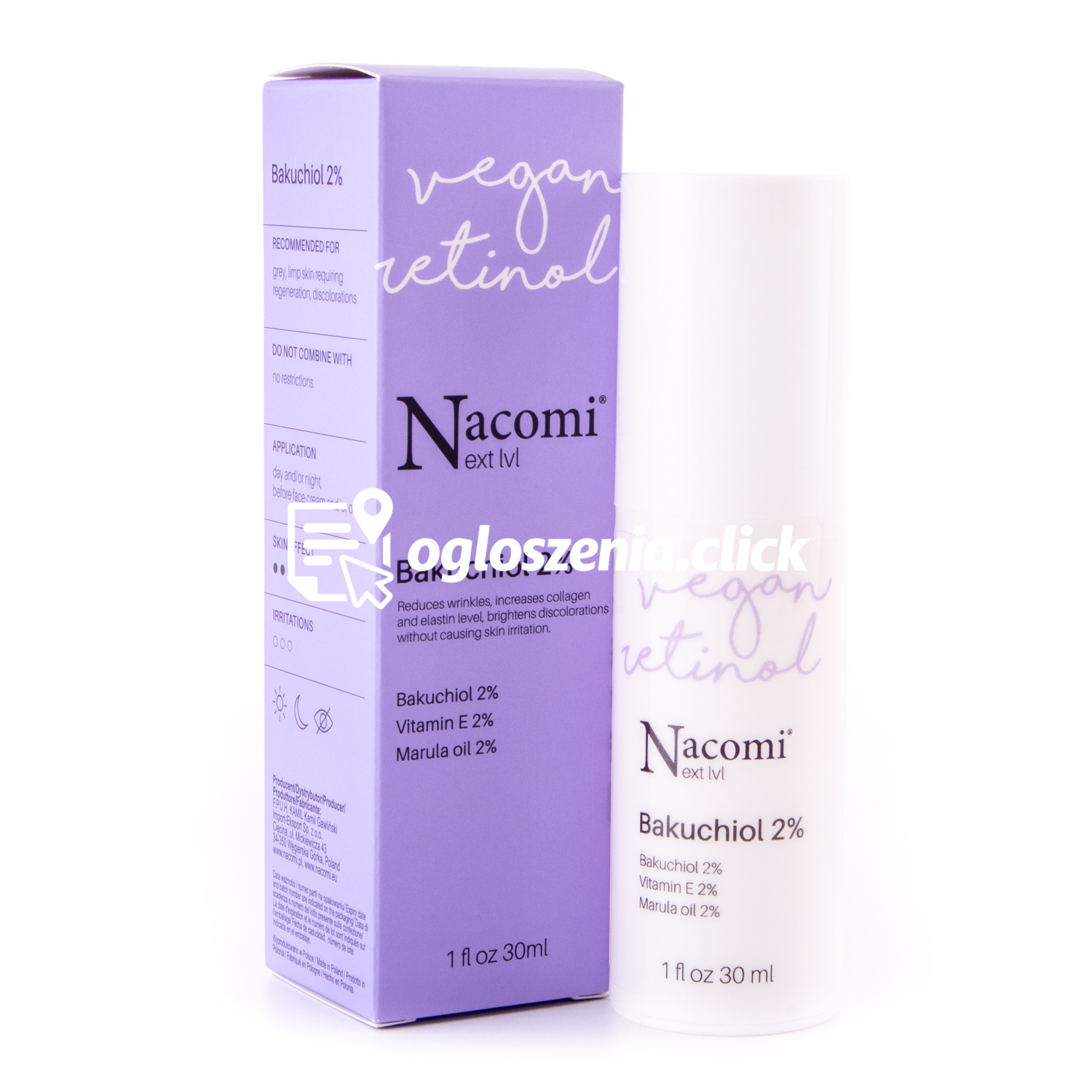 Zdjęcie produktu Nacomi Next Level Serum z Bakuchiolem 2% do pielegnacji twarzy 30ml
