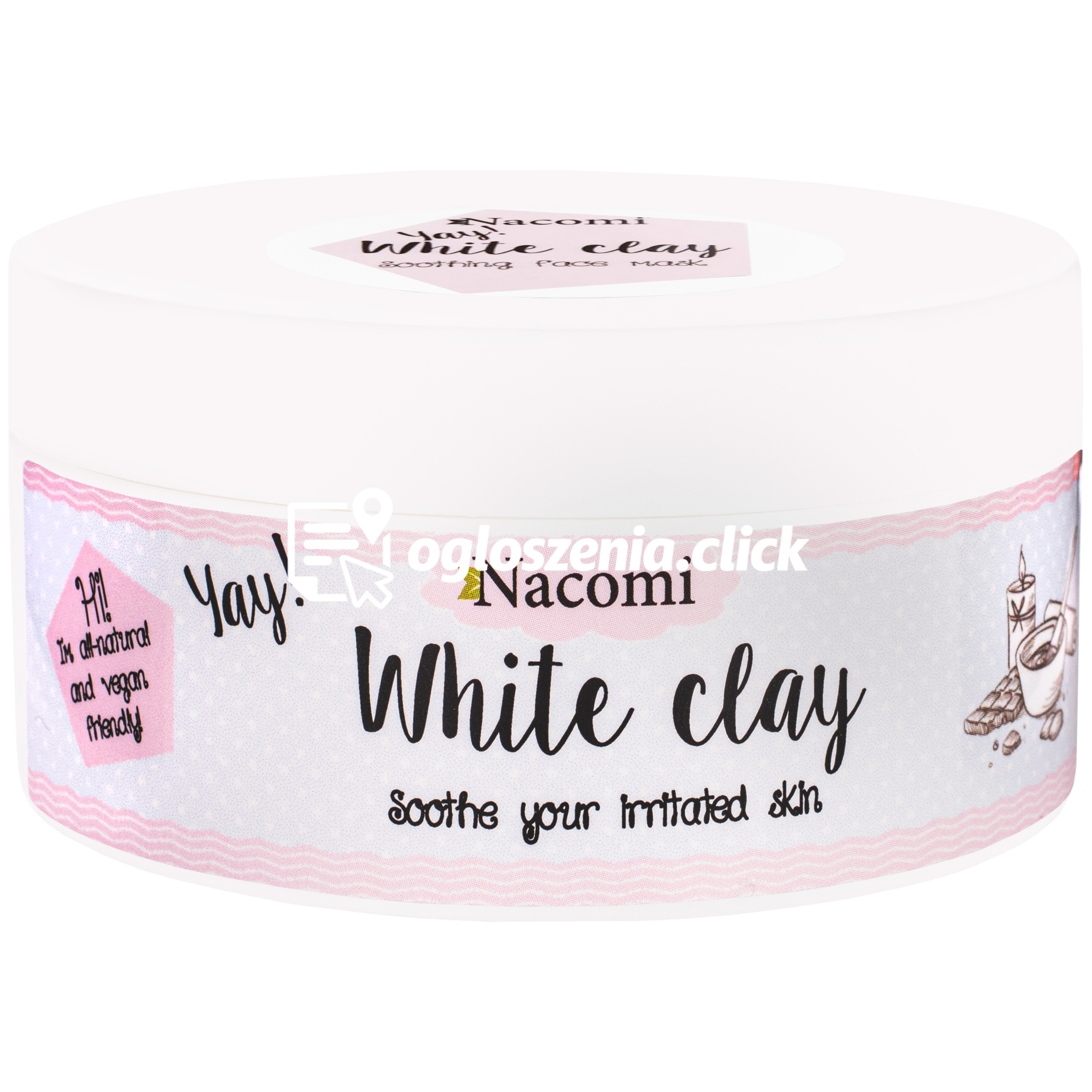 Zdjęcie produktu Nacomi White Clay – porcelanowa glinka do skóry suchej i delikatnej, 50 g
