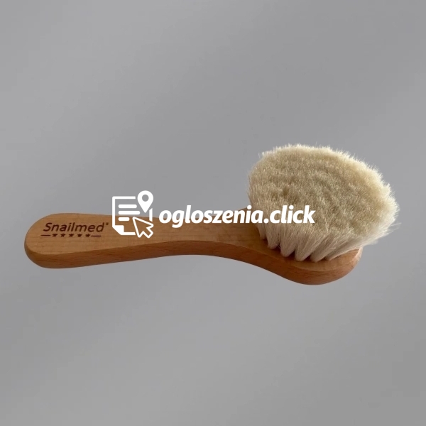 Zdjęcie produktu Naturalna Szczotka do Masazu Twarzy z Wlosia Koziego i Oprawka z Drewna Bukowego