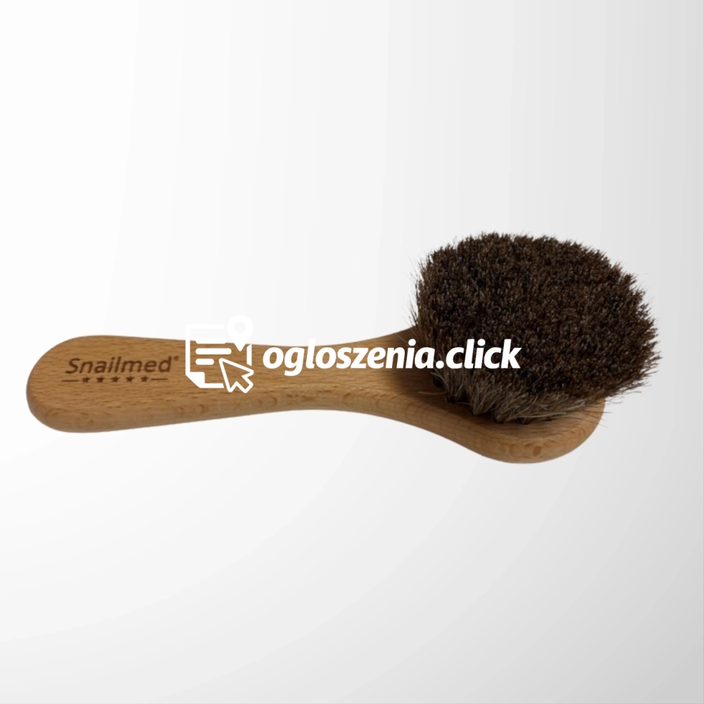 Zdjęcie produktu Naturalna Szczotka do Twarzy z Wlosiem Konskim i Recznie Robiona Raczka z Bukowego Drewna
