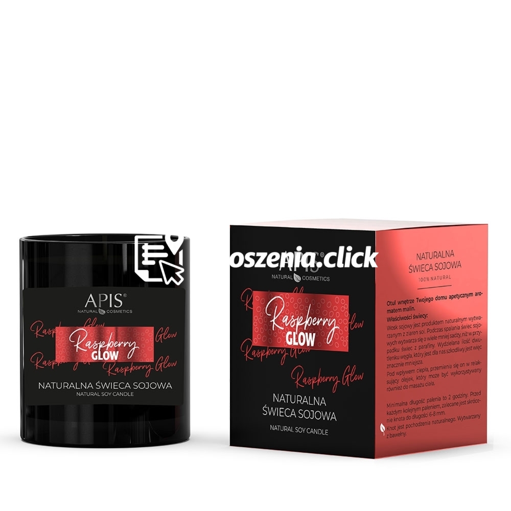 Zdjęcie produktu Naturalna zapachowa swieca sojowa Apis Raspberry Glow