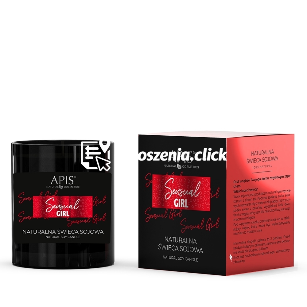 Zdjęcie produktu Naturalna zapachowa swieca sojowa Apis Sensual Girl