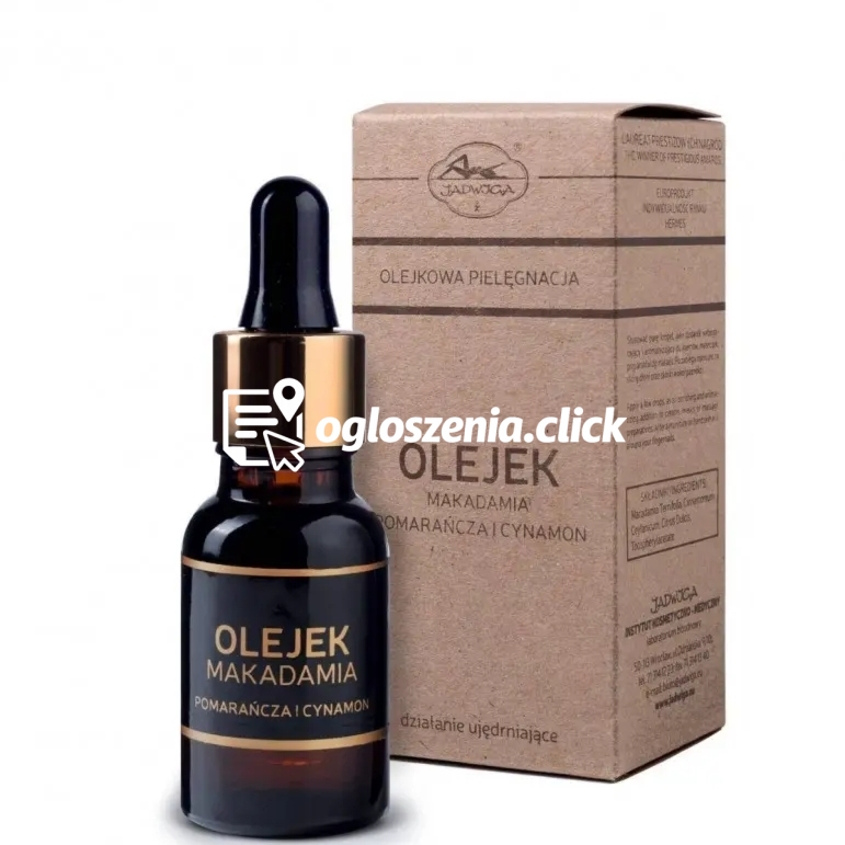 Zdjęcie produktu Naturalny olejek makadamia Jadwiga Pomarancza i Cynamon 18 ml