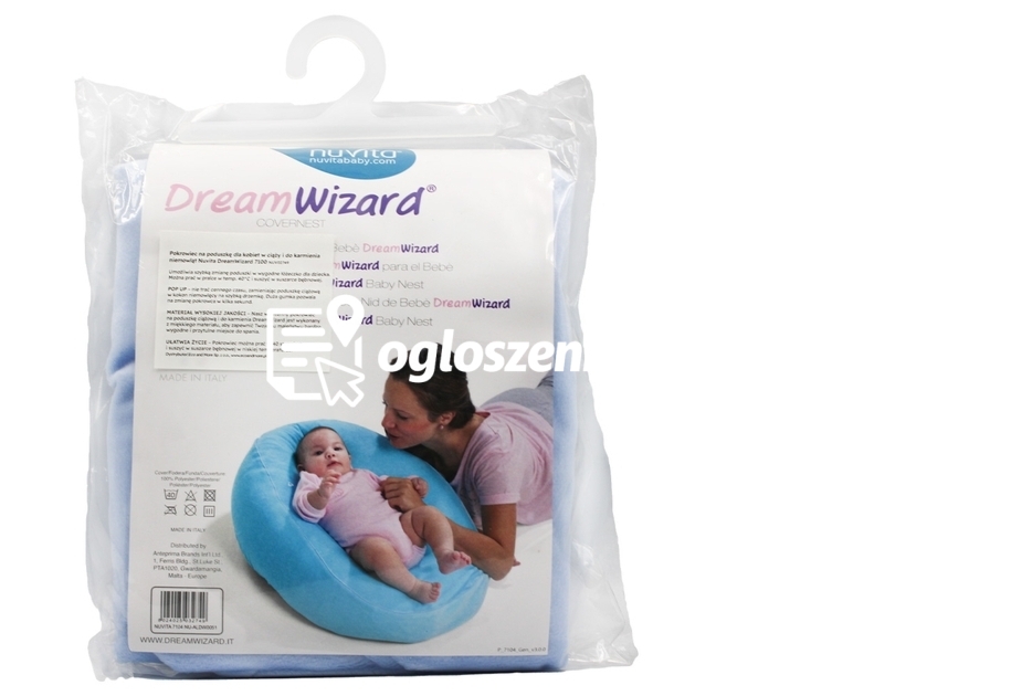 Zdjęcie produktu Niebieski pokrowiec na poduszke do karmienia DreamWizard