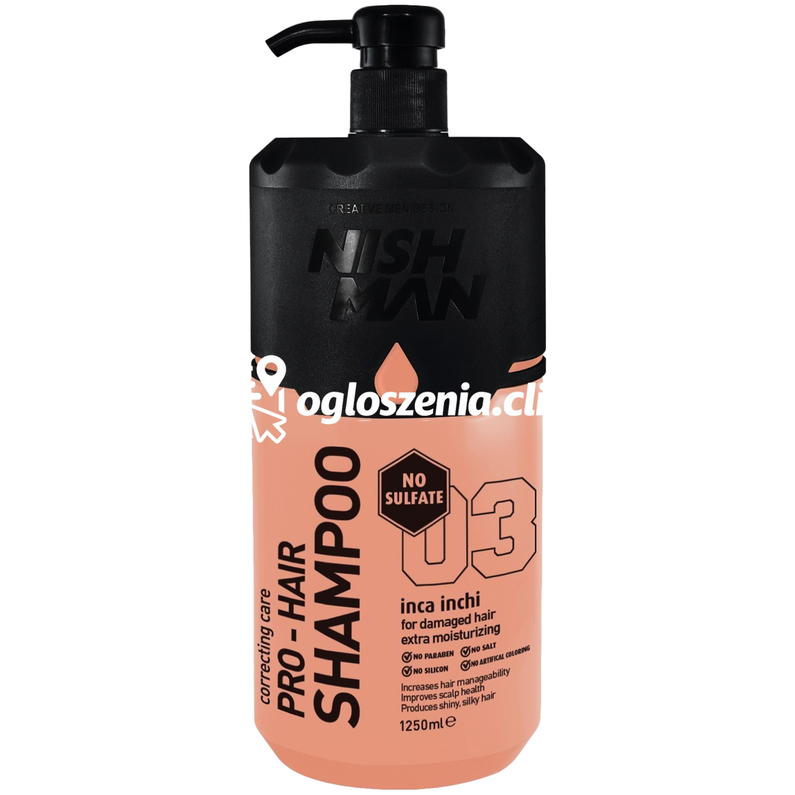Zdjęcie produktu Nishman Correcting Care Inca Inchi 03 - szampon do wlosów suchych, 1250ml