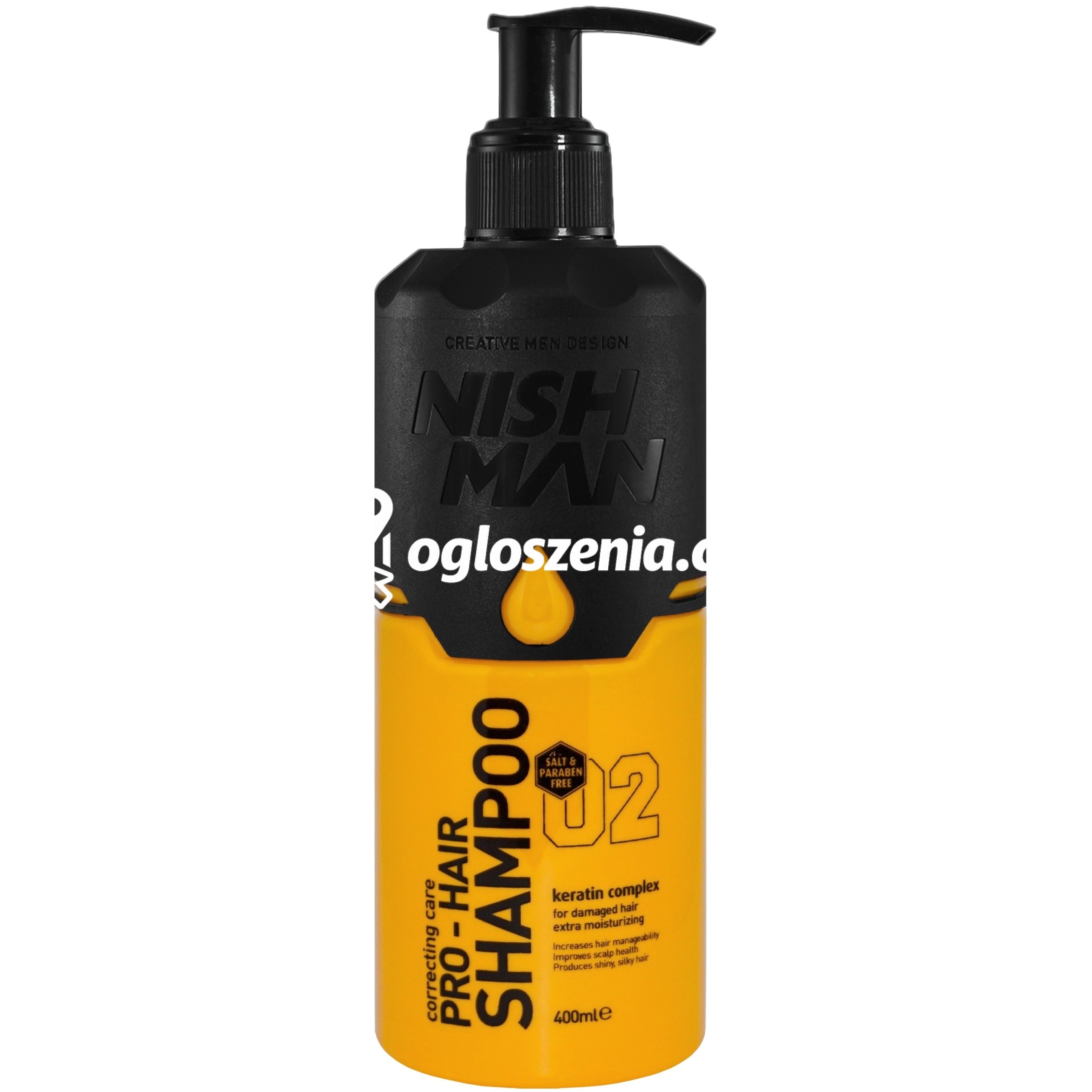 Zdjęcie produktu Nishman Correcting Care 02 Keratin Complex - szampon do wlosów zniszczonych, 400ml