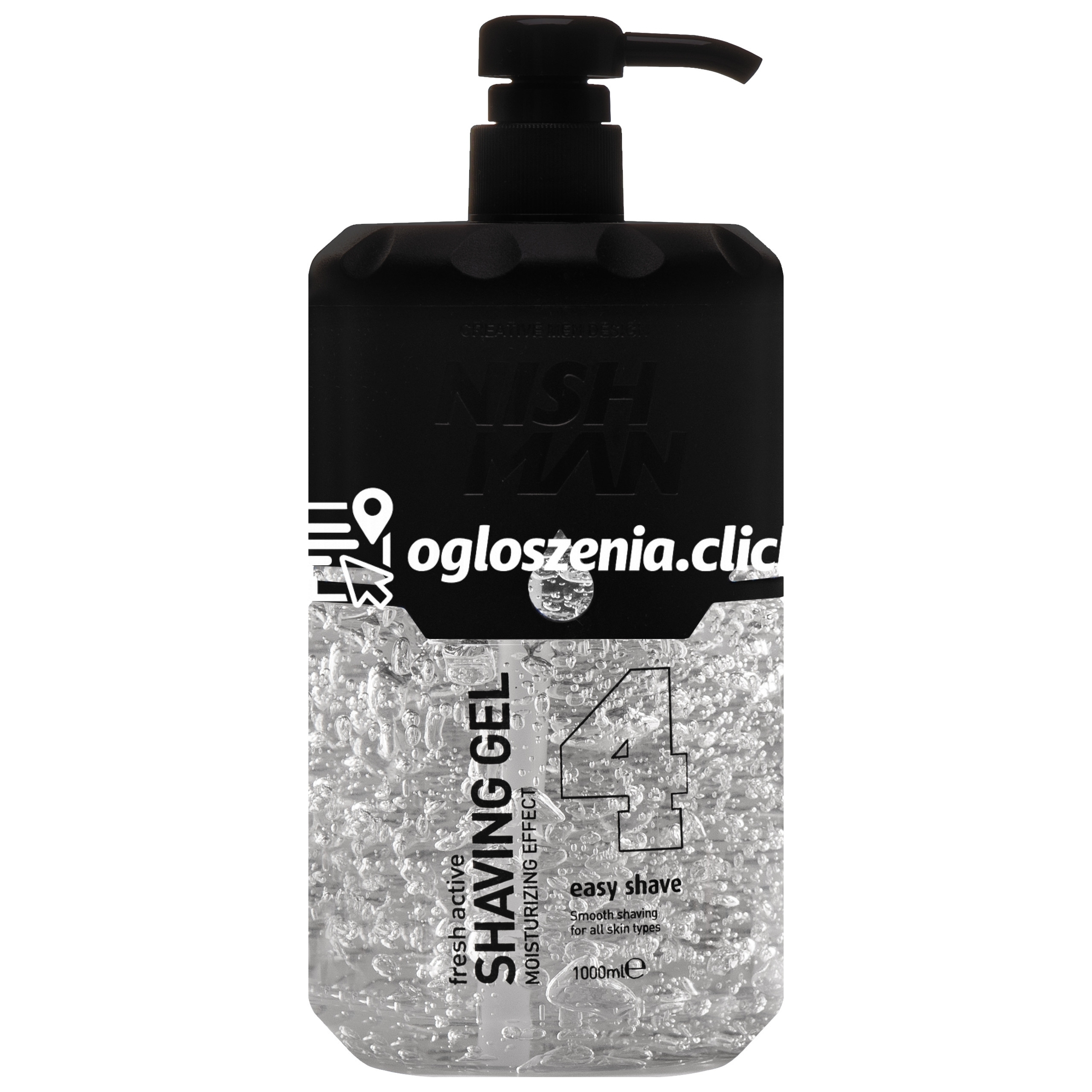 Zdjęcie produktu Nishman Shaving Gel 4 Fresh Active Easy Shave - zel do golenia, 1000ml