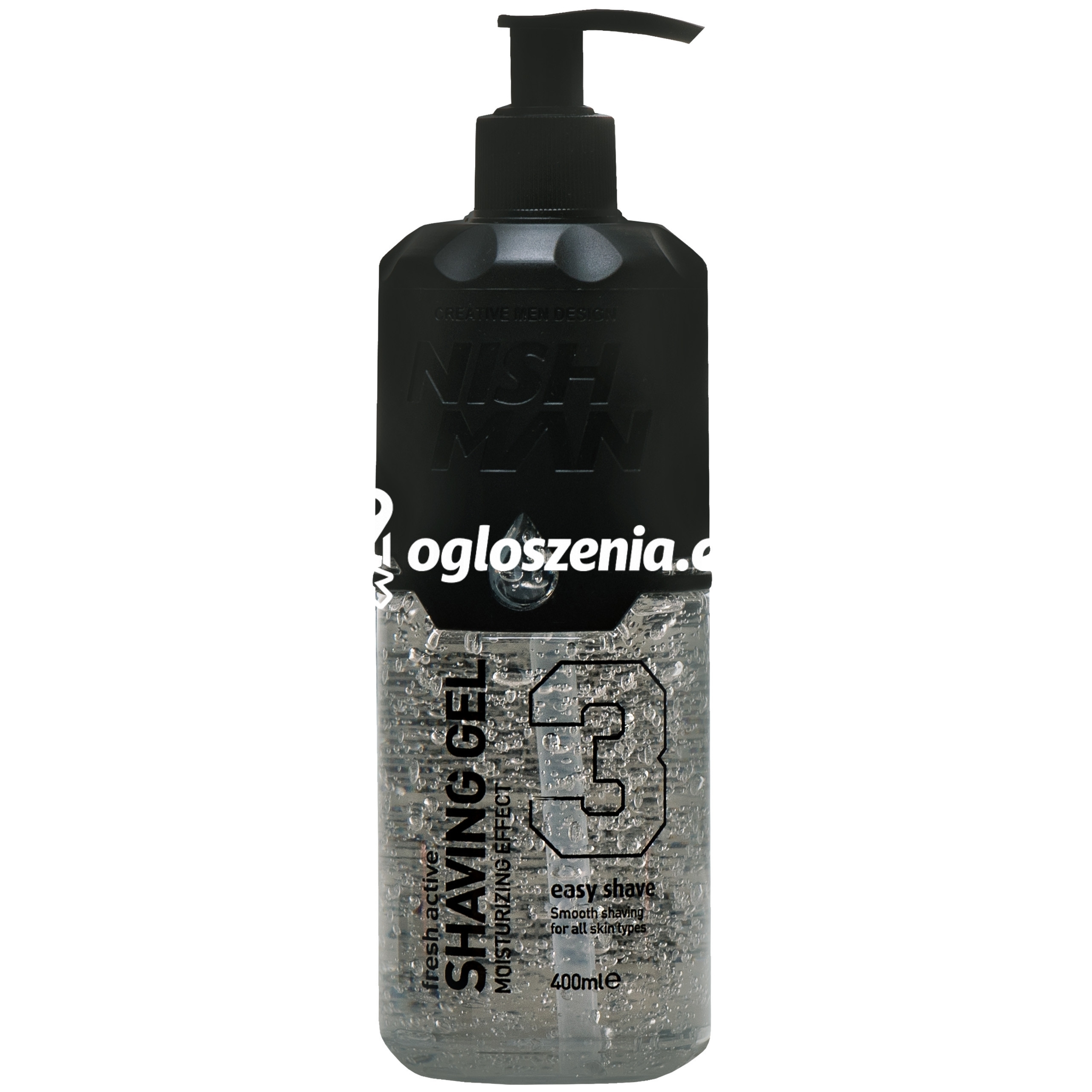Zdjęcie produktu Nishman Shaving Gel 3 Fresh Active Easy Shave - zel do golenia, 400ml
