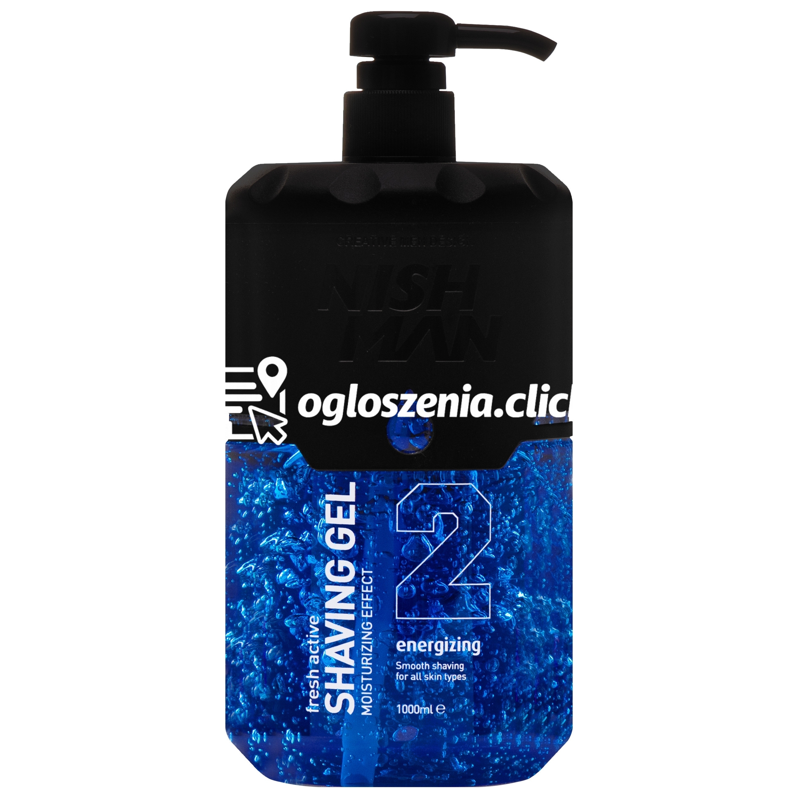 Zdjęcie produktu Nishman Shaving Gel 2 Fresh Active Energizing - zel do golenia, 1000ml