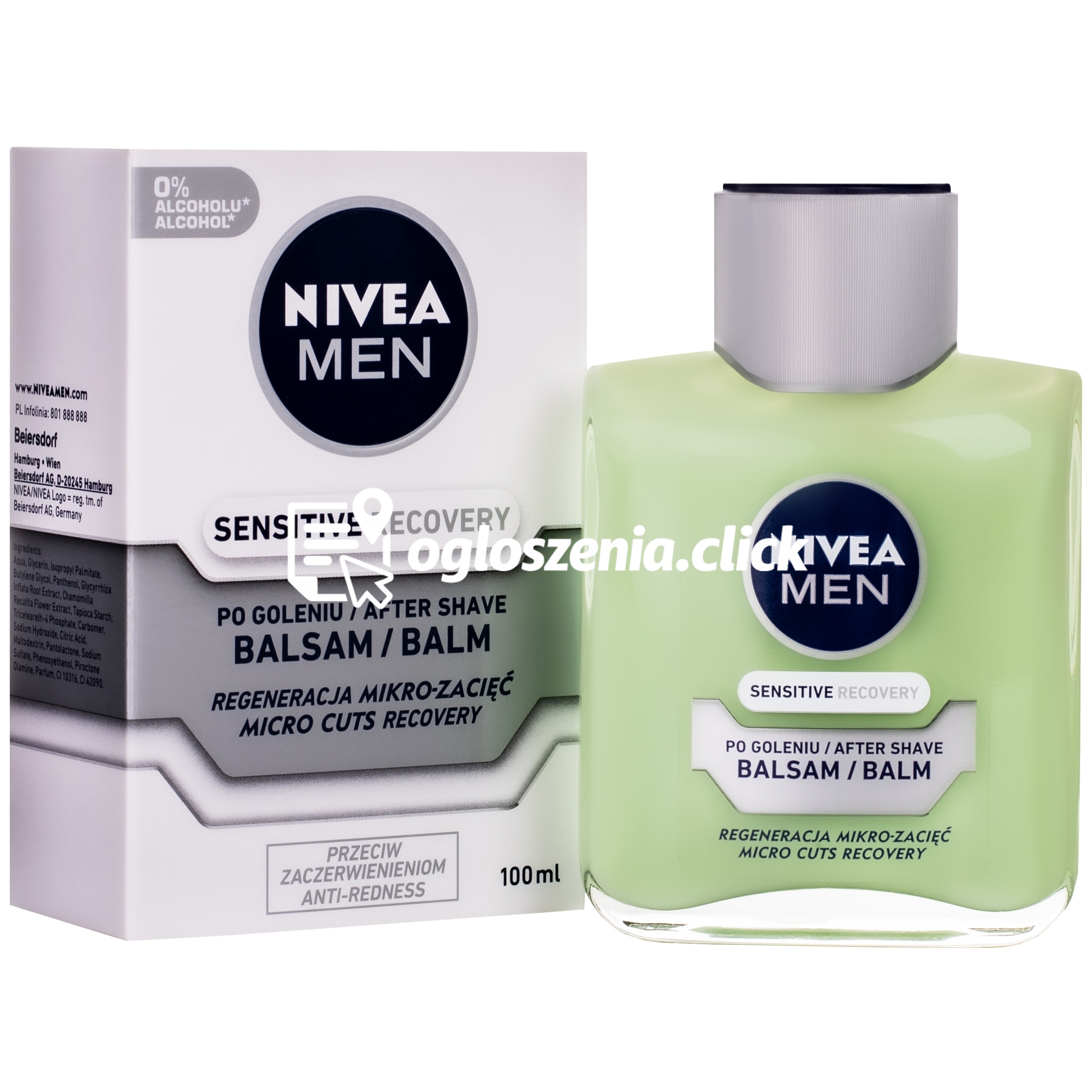Zdjęcie produktu Nivea Men Sensitive Recovery – regenerujacy balsam po goleniu dla mezczyzn, 100ml