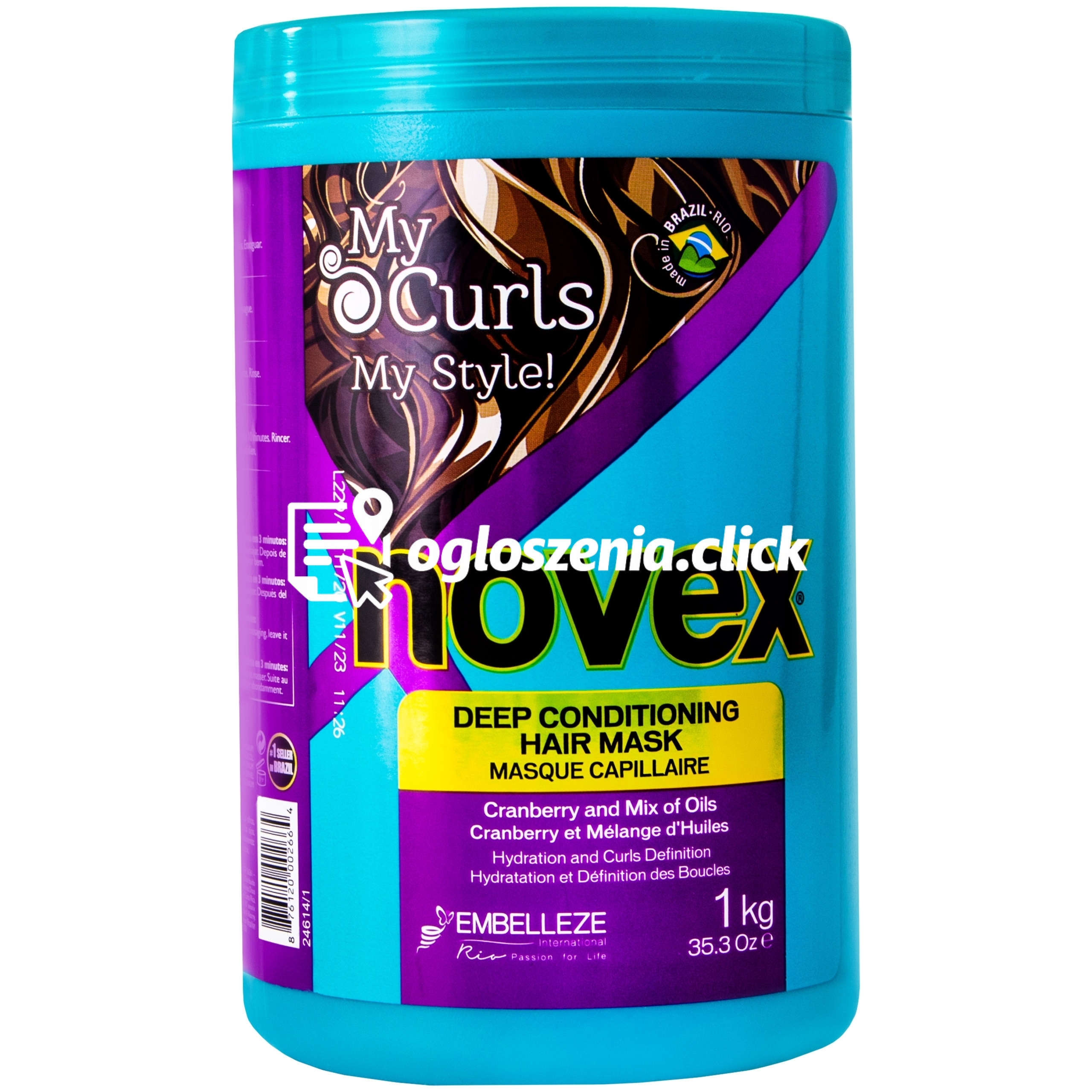 Zdjęcie produktu Novex My Curls My Style Mask - gleboko odzywcza maska do wlosów kreconych, 1000g