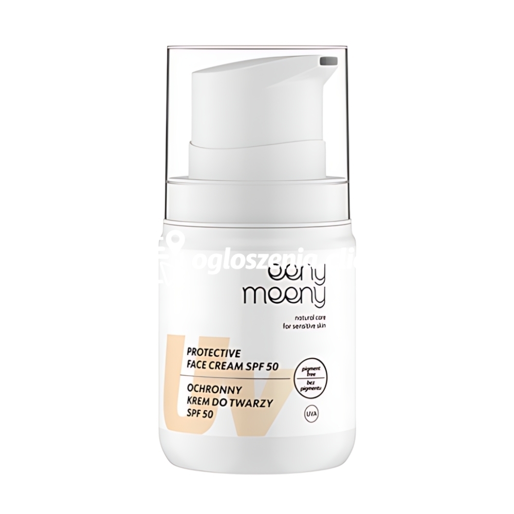 Zdjęcie produktu Ochronny krem z filtrami do twarzy - bez pigmentu - UVA UVB SPF 50 - eeny meeny - PIGMENT FREE - 50 ml