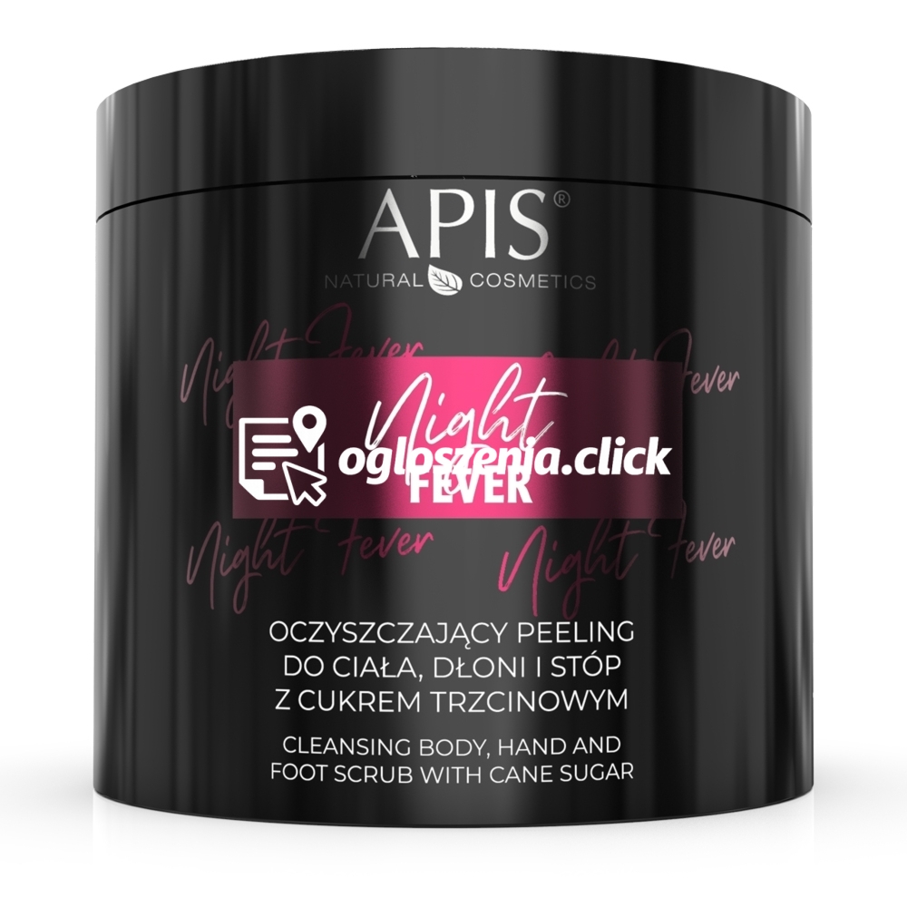 Zdjęcie produktu Oczyszczajacy peeling do ciala, dloni i stóp z cukrem trzcinowym Apis Night Fever 700 g