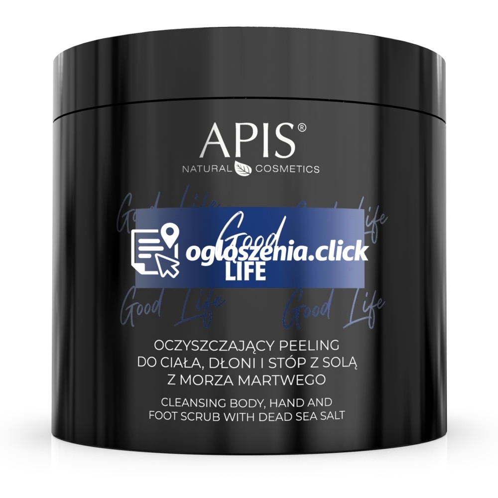 Zdjęcie produktu Oczyszczajacy peeling do ciala, dloni i stóp z sola z Morza Martwego Apis Good Life 700 g