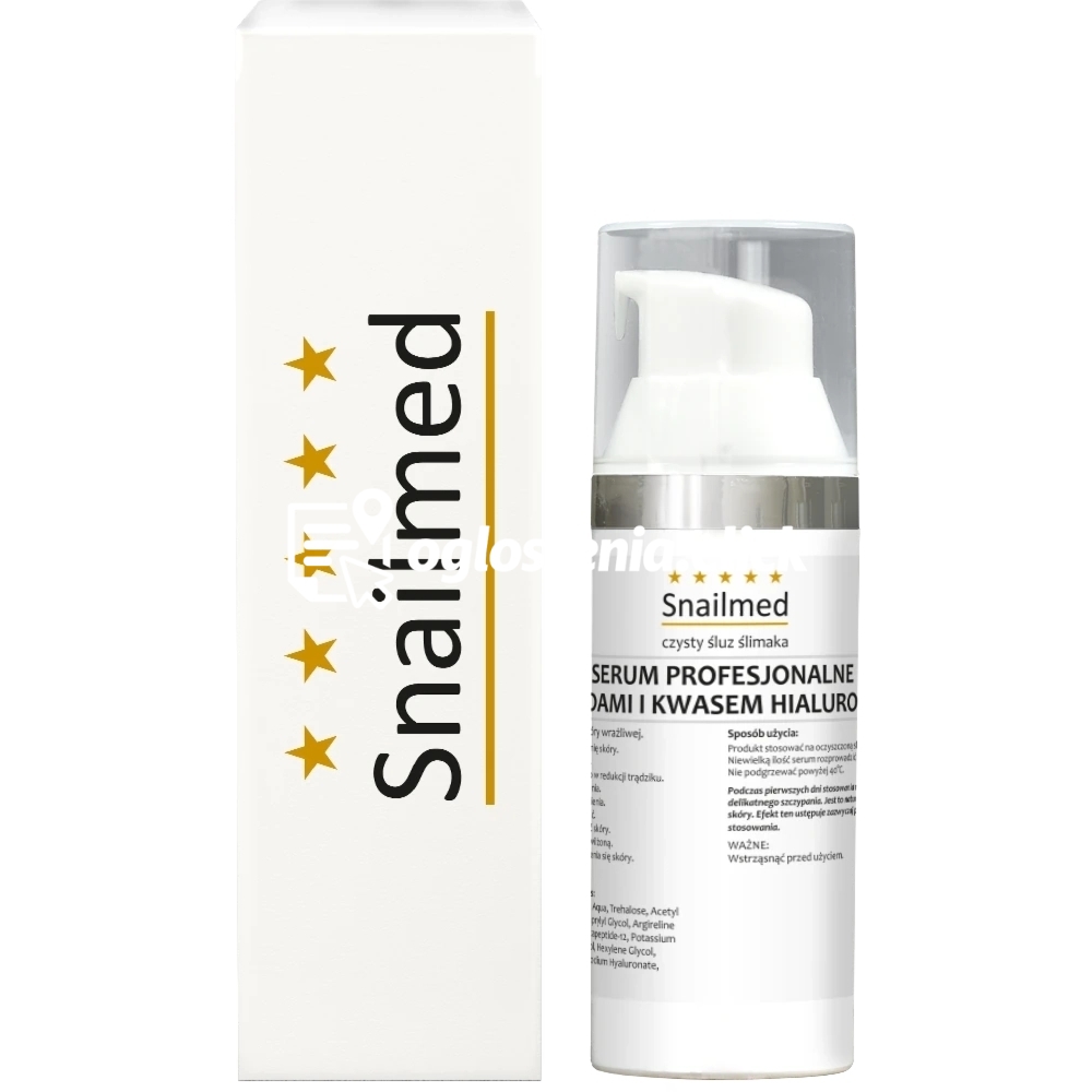 Zdjęcie produktu Odbudowujace Serum do twarzy z naturalnym sluzem slimaka, kwasem hialuronowym oraz peptydami biomimetycznymi