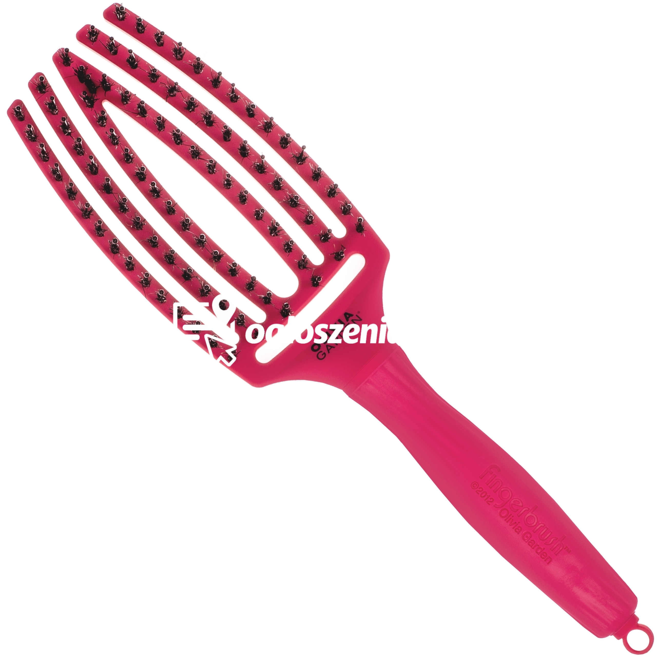 Zdjęcie produktu Olivia Garden Finger Brush Combo Medium, szczotka z wlosiem dzika do rozczesywania, rózne kolory Hot Pink