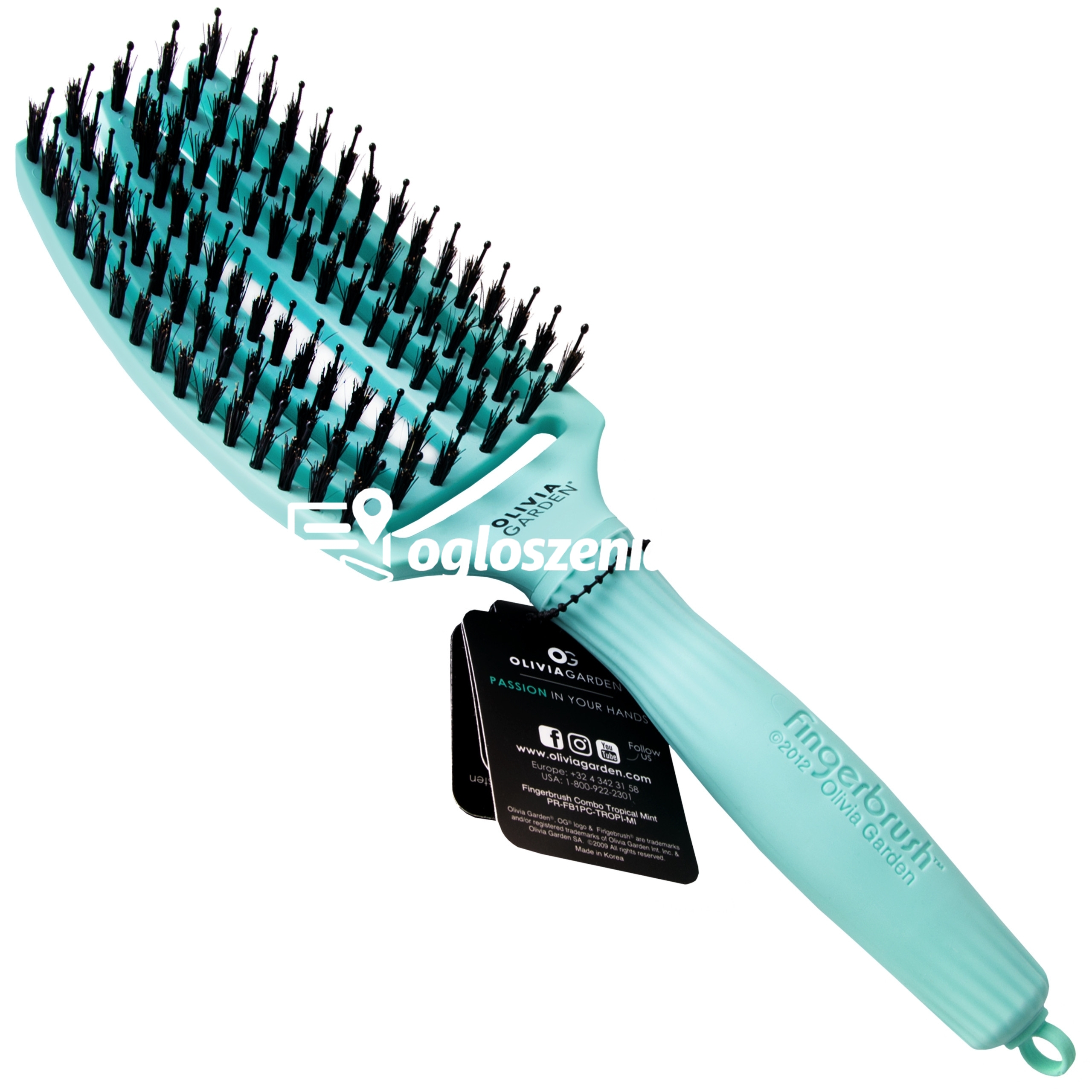 Zdjęcie produktu Olivia Garden Finger Brush Combo Medium, szczotka z wlosiem dzika do rozczesywania, rózne kolory Tropical