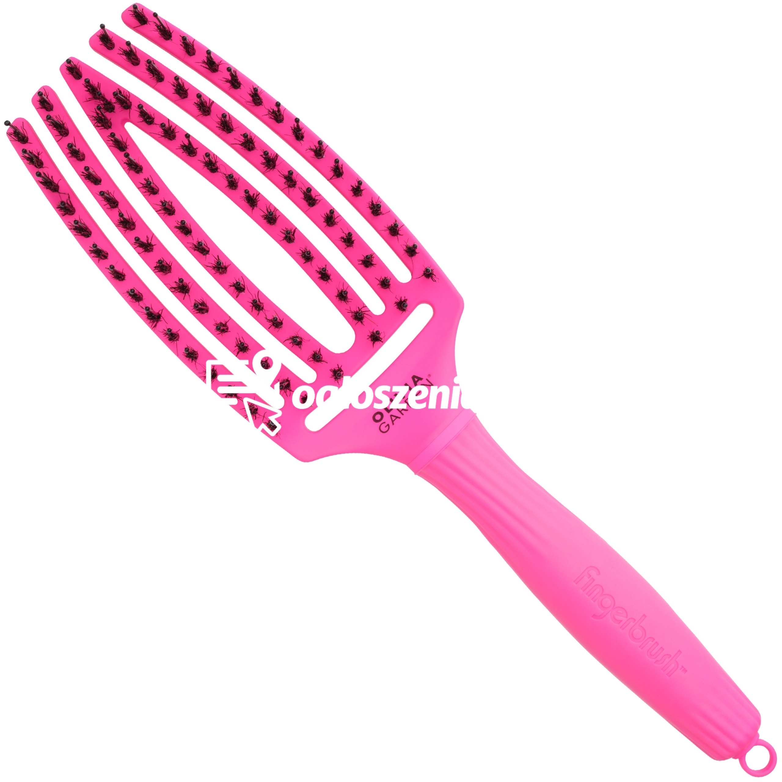 Zdjęcie produktu Olivia Garden Finger Brush Combo Medium, szczotka z wlosiem dzika do rozczesywania, rózne kolory Neon Pink