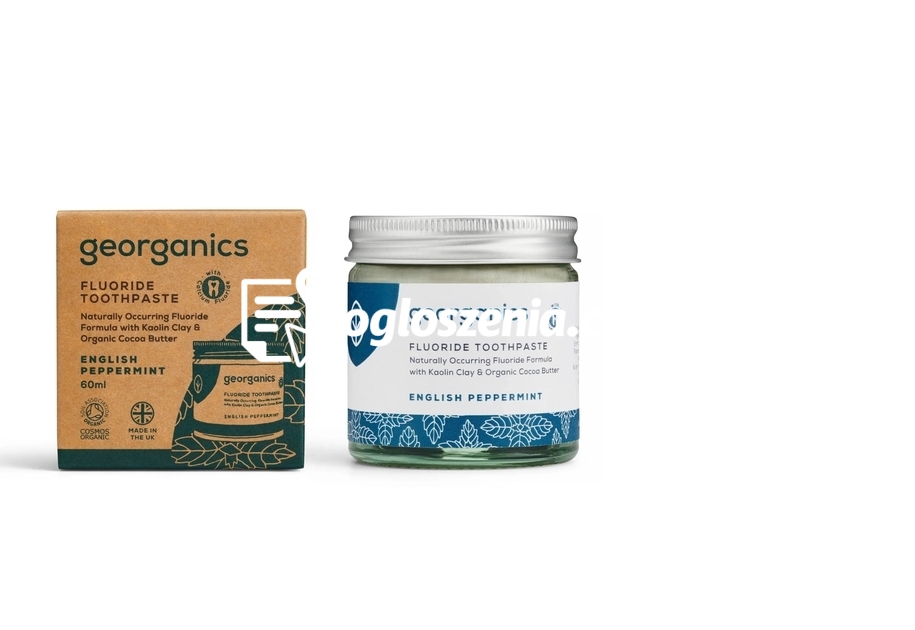 Zdjęcie produktu Organiczna pasta do zebów z fluorkiem wapnia w sloiku, naturalny sklad, do codziennej pielegnacji, smak