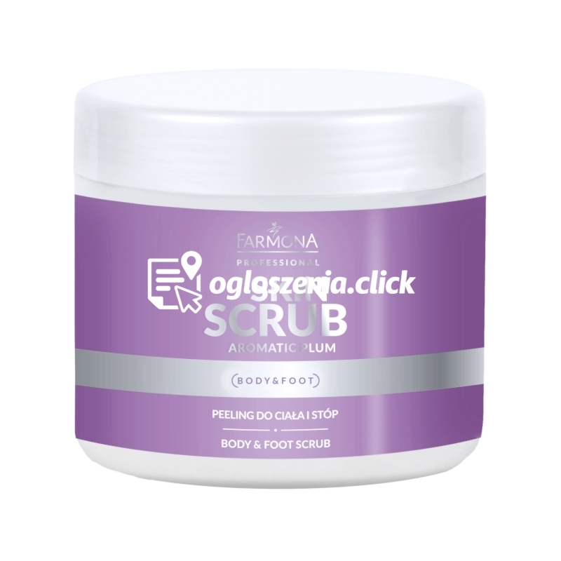 Zdjęcie produktu Peeling do ciala i stóp - Farmona Profesional - Skin Scrub Aromatic Plum - 500 g