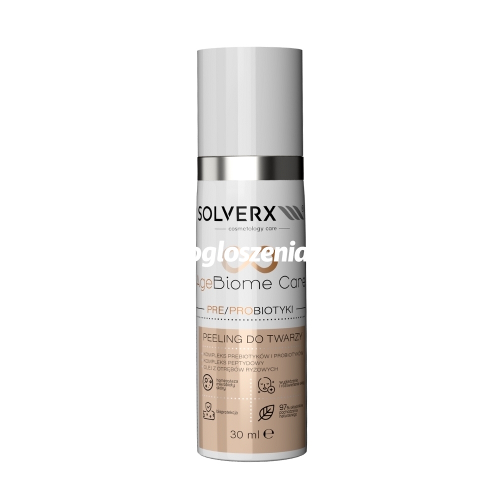 Zdjęcie produktu Peeling do twarzy - Solverx - AgeBiome Care - 30 ml