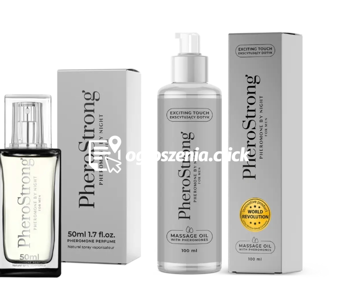 Zdjęcie produktu PheroStrong By Night for Men Perfumy 50 ml + Olejek do ciala 100 ml ZESTAW