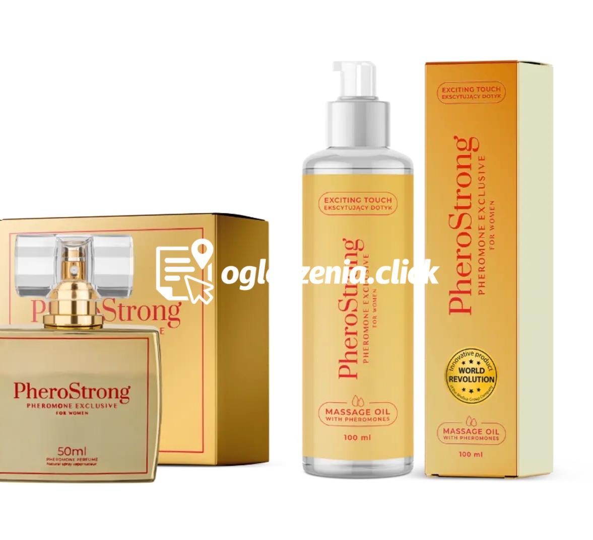 Zdjęcie produktu PheroStrong Exclusive for Women Perfumy 50 ml + Olejek do ciala 100 ml ZESTAW