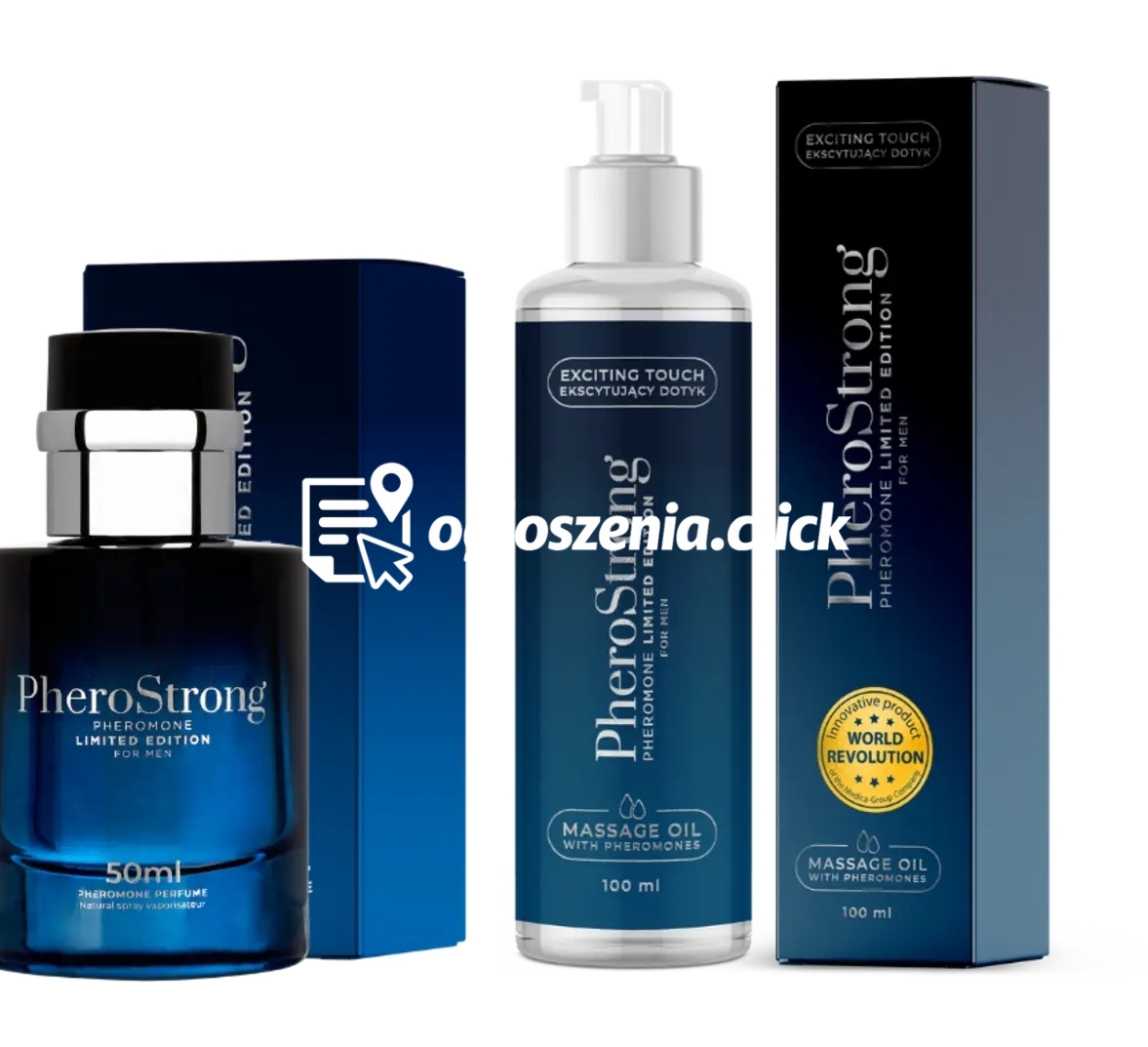 Zdjęcie produktu PheroStrong Limited Edition for Men Perfumy 50 ml + Olejek do ciala 100 ml ZESTAW
