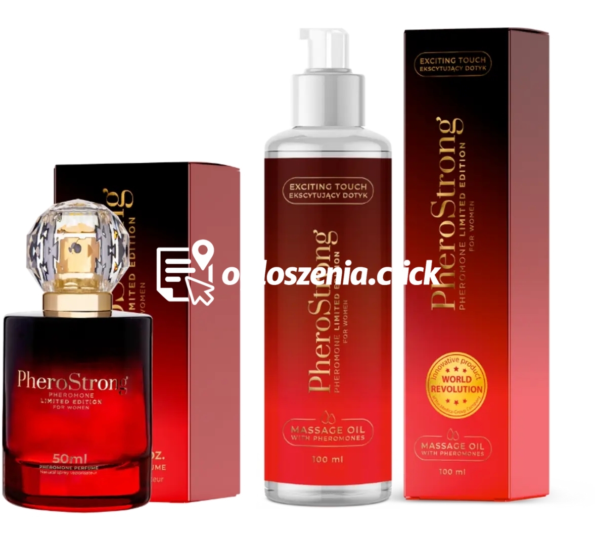 Zdjęcie produktu PheroStrong Limited Edition for Women Perfumy 50 ml + Olejek do ciala 100 ml ZESTAW
