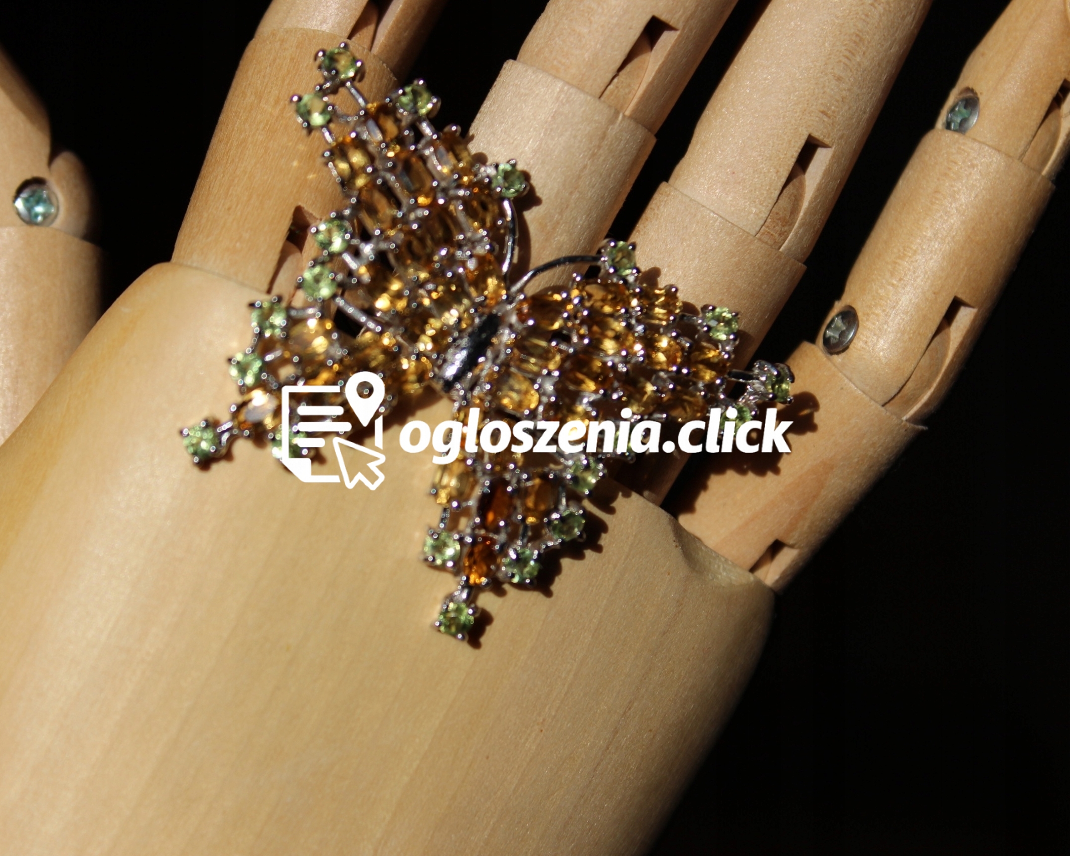 Zdjęcie produktu Piekny pierscionek cytryny oliwiny (periodyty) r20