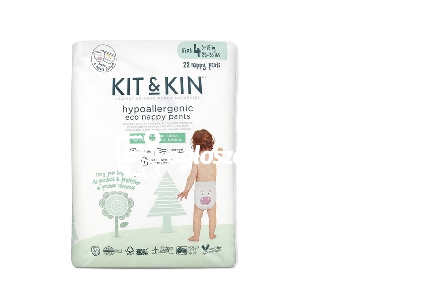 Zdjęcie produktu Pieluchomajtki dla dzieci hipoalergiczne, rozmiar 4 (9-15kg), 22 sztuki