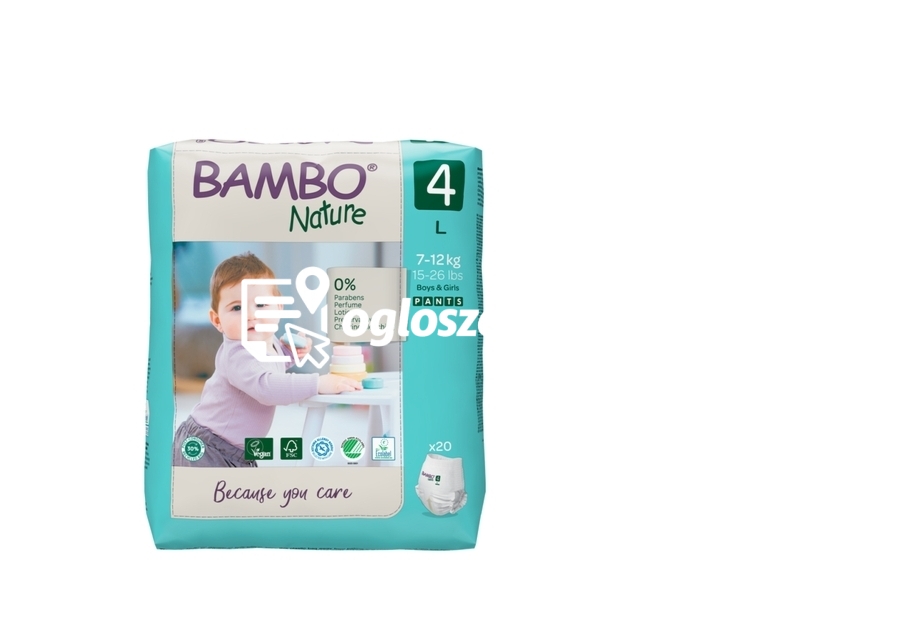 Zdjęcie produktu Pieluchomajtki jednorazowe dla dzieci rozmiar 4 (7-12 kg), 20 sztuk
