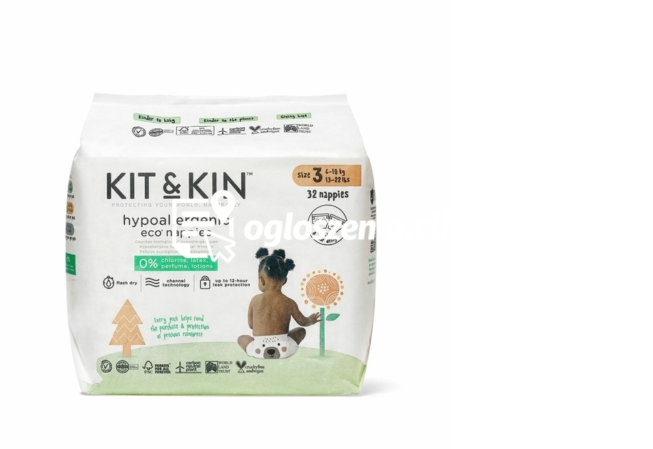 Zdjęcie produktu Pieluszki dla dzieci hipoalergiczne, rozmiar 3 (Maxi 6-10 kg), 32 sztuki