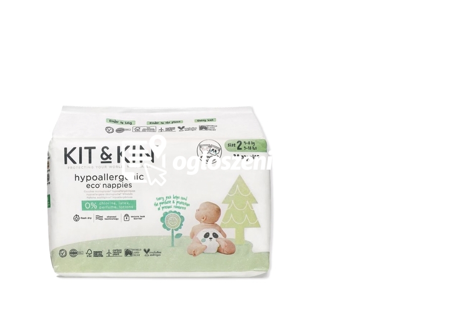 Zdjęcie produktu Pieluszki dla dzieci hipoalergiczne, rozmiar 2 (Midi 4-8 kg), 38 sztuk