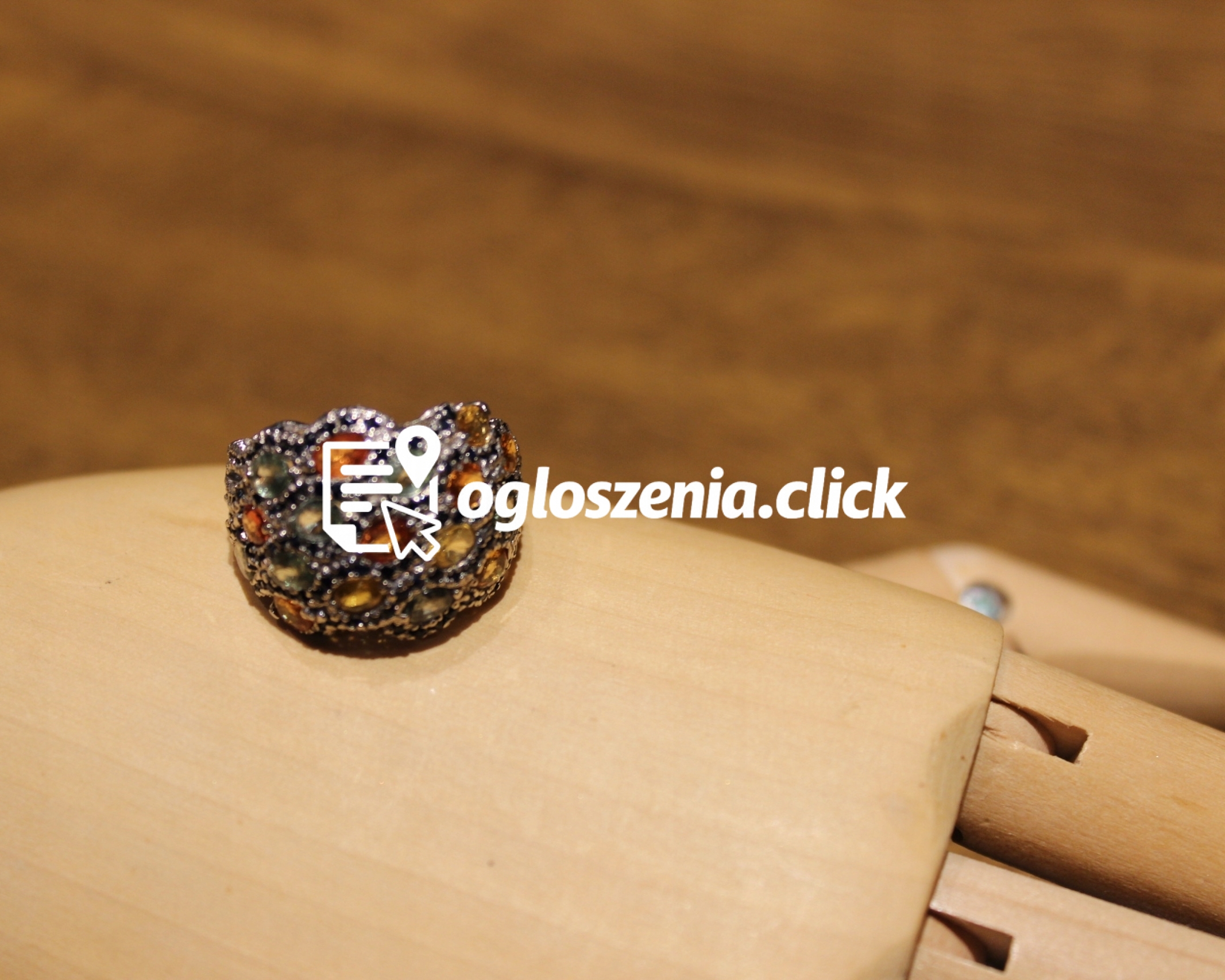 Zdjęcie produktu Pierscionek 925 szafiry Songea padparadza r16