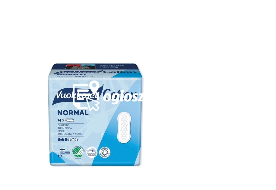 Zdjęcie produktu Podpaski bez skrzydelek COTTON NORMAL, 14 sztuk