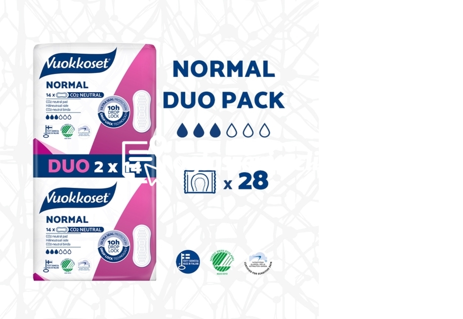 Zdjęcie produktu Podpaski bez skrzydelek WHITE NORMAL DUOPACK, 2x14 sztuk