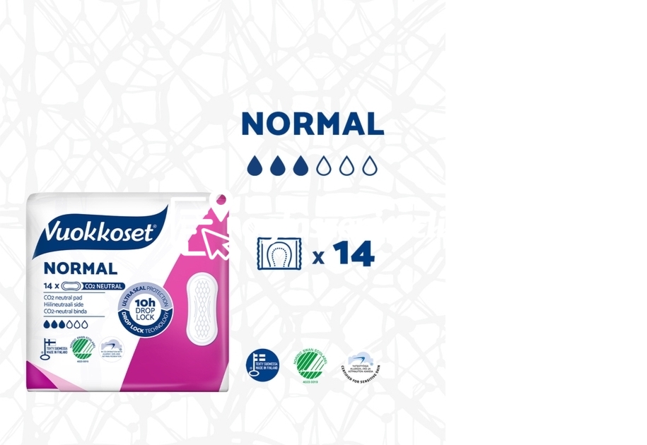 Zdjęcie produktu Podpaski bez skrzydelek WHITE NORMAL, 14 sztuk
