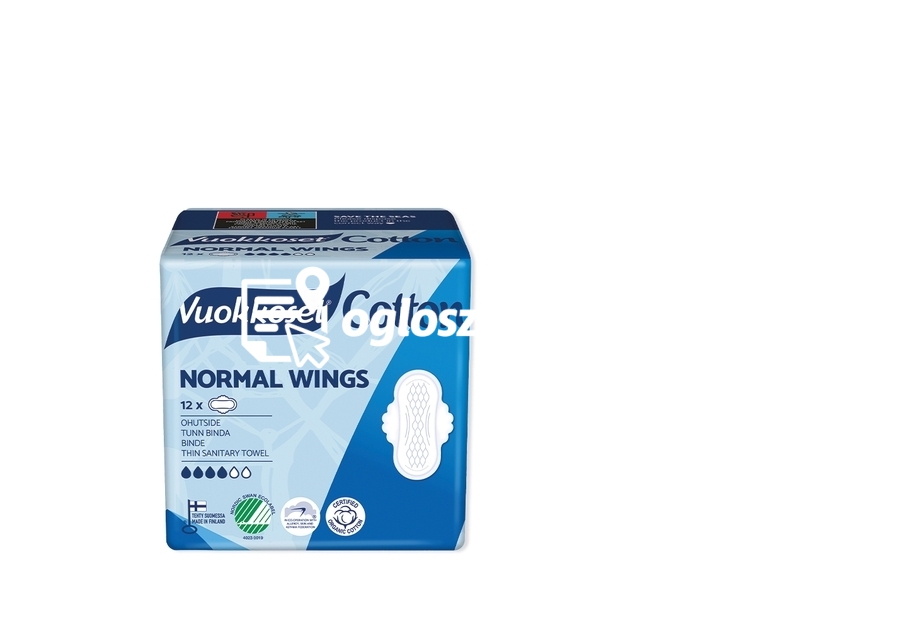 Zdjęcie produktu Podpaski ze skrzydelkami COTTON NORMAL WINGS, 12 sztuk