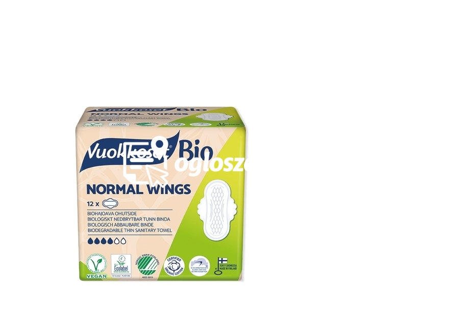Zdjęcie produktu Podpaski ze skrzydelkami BIO NORMAL WINGS, 12 sztuk