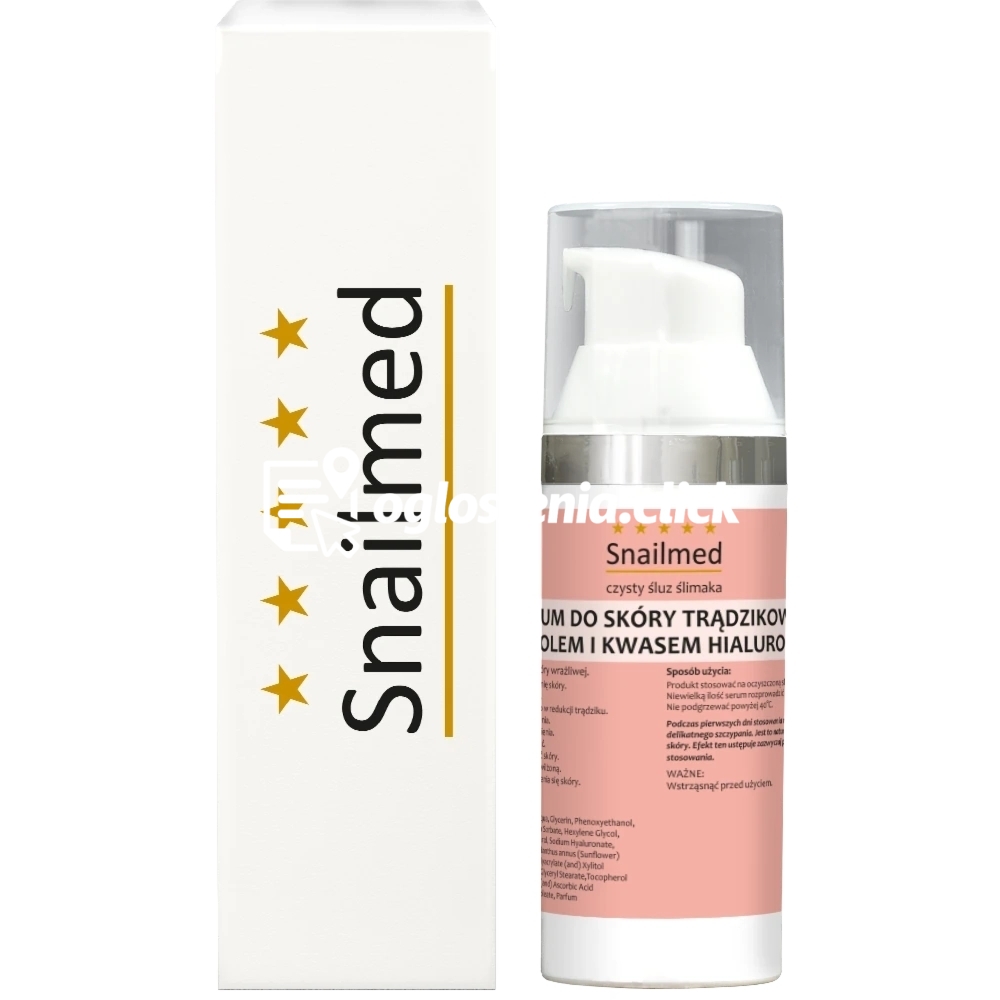 Zdjęcie produktu Przeciwtradzikowe Serum z naturalnym sluzem slimaka, totarolem oraz kwasem hialuronowym