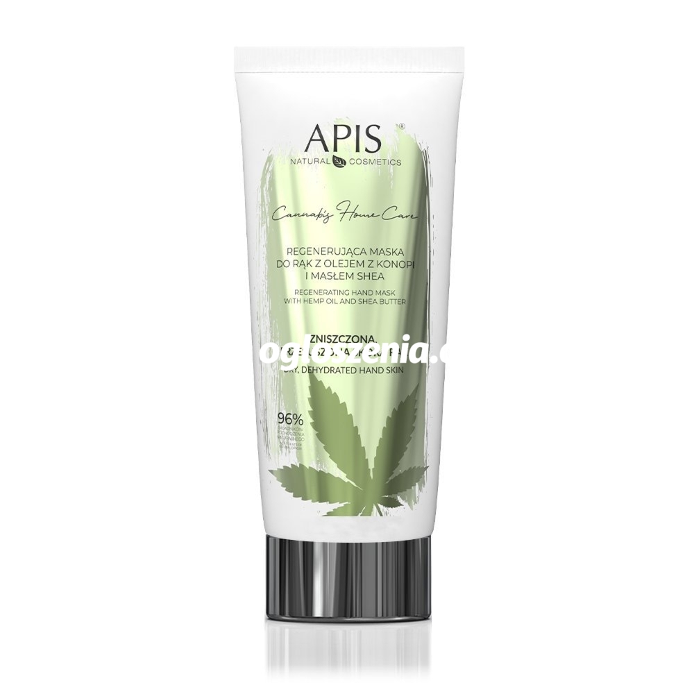 Zdjęcie produktu Regenerujaca maska do rak z olejem z konopi i maslem shea Apis Cannabis 200 ml