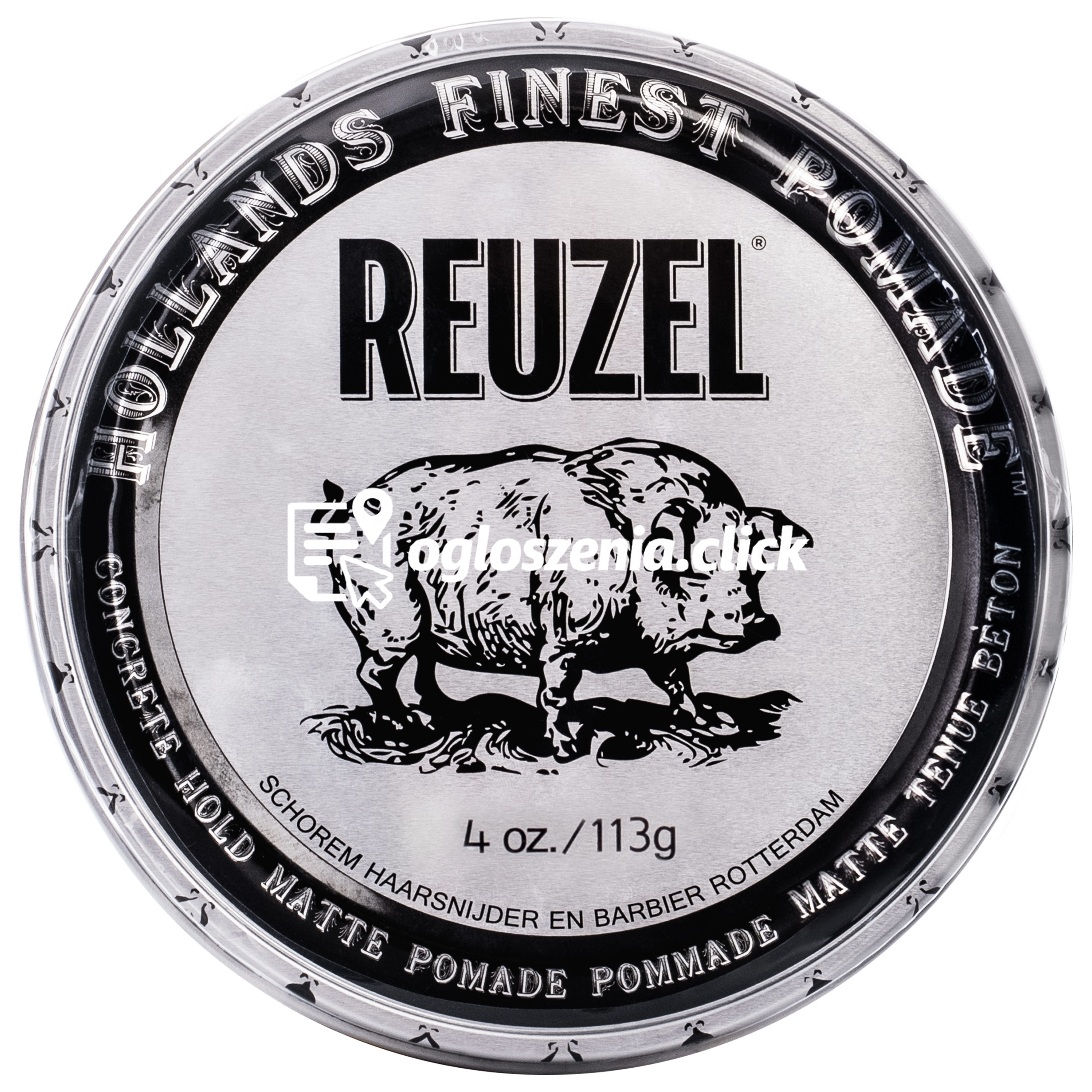 Zdjęcie produktu Reuzel Concrete Hold Matte Pomade - bardzo mocna matowa pomada do wlosów, 113g