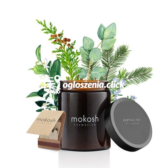 Zdjęcie produktu Roslinna swieca sojowa Jodlowy bór Mokosh 140 g